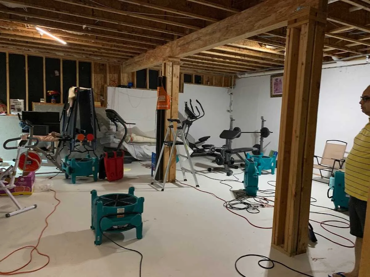 Basement drying equipment setup for Odor Removal & Deodorization in Upper St. Clair